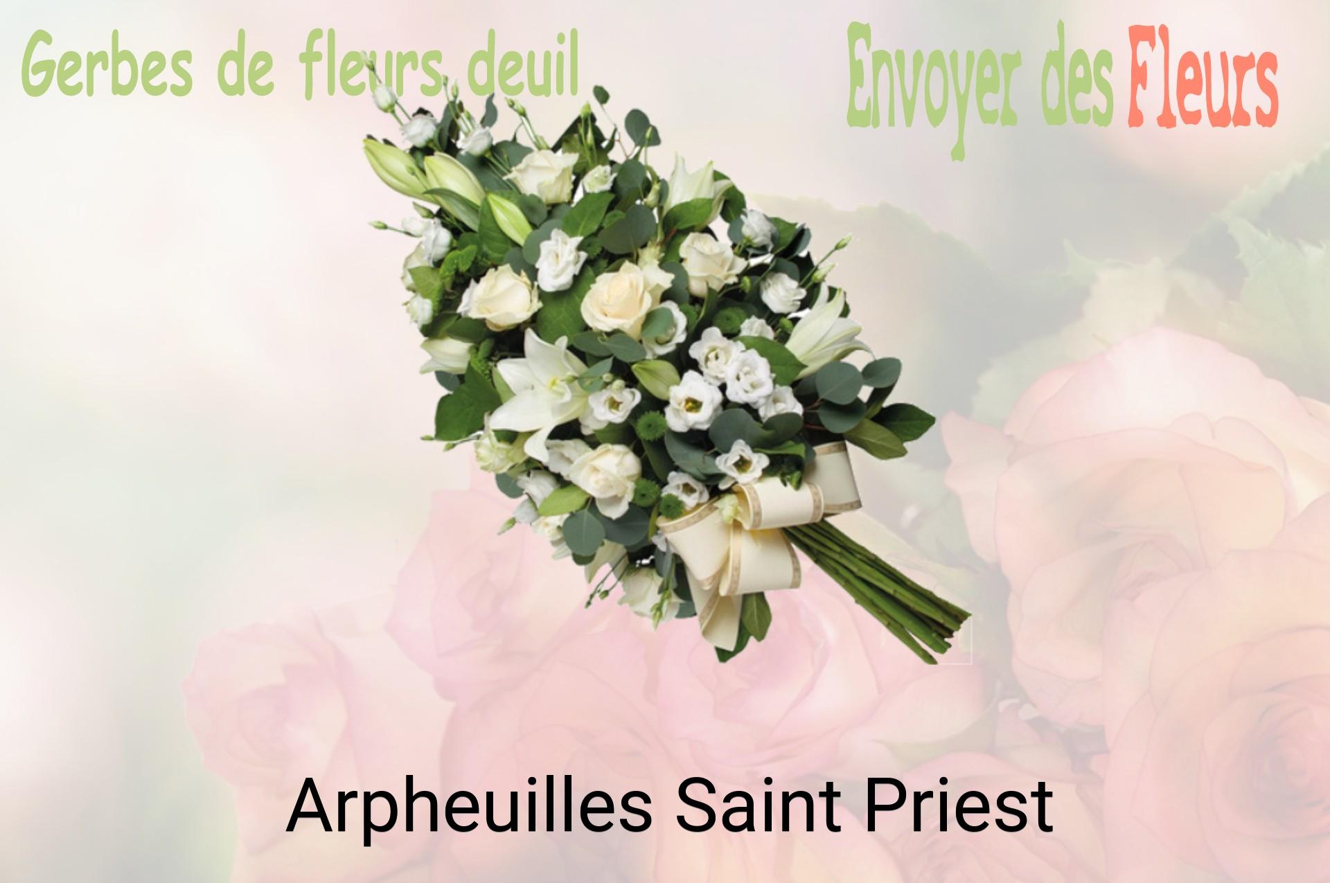 Gerbe de fleurs de deuil livrée à Arpheuilles-Saint-Priest